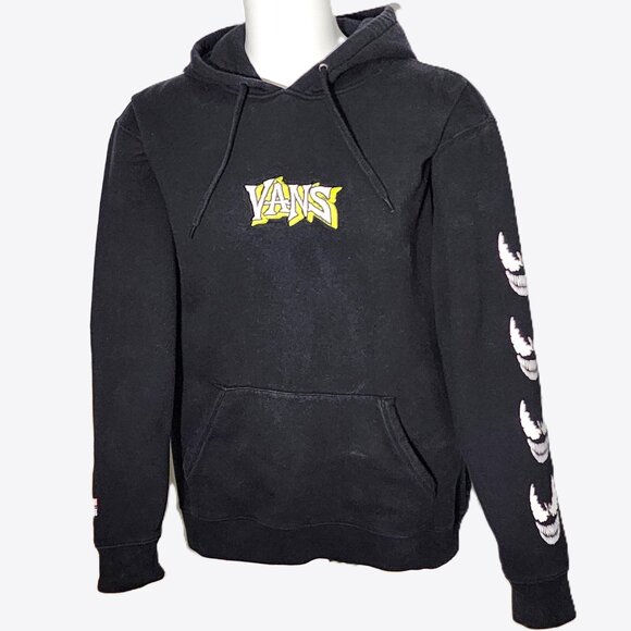 Vans X Marvel Comics Venom Hoodie Mens Large Black Sweatshirt Fleece - Picture 1 of 16